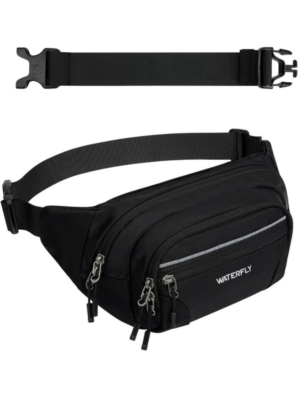 Anti-Theft 3.5L Fanny Pack with RFID Protection & 12" Extender Belt for Travel